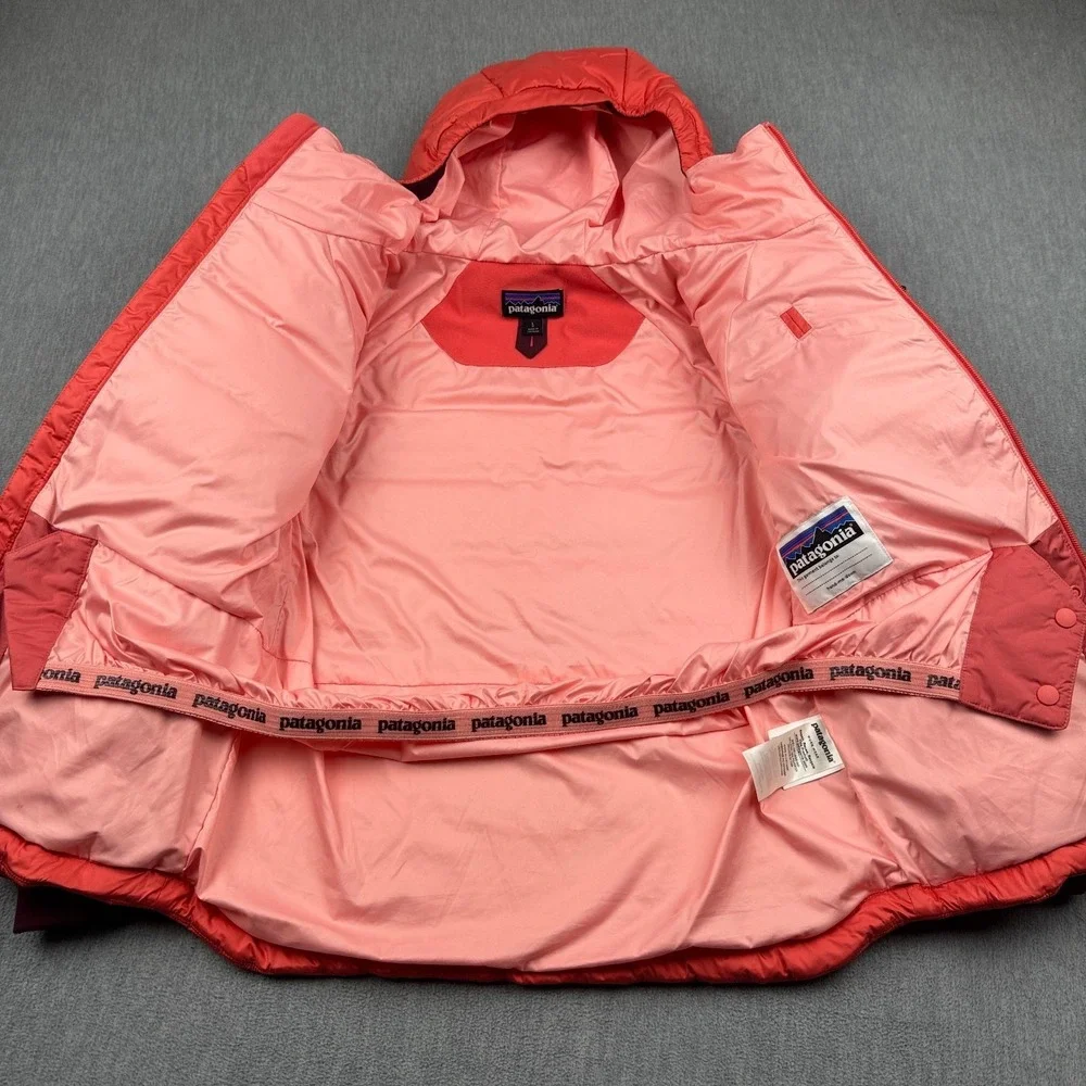 Patagonia Jacket Girls Large Orange Pine Grove Insulated Puffer Ski Quilt Hooded